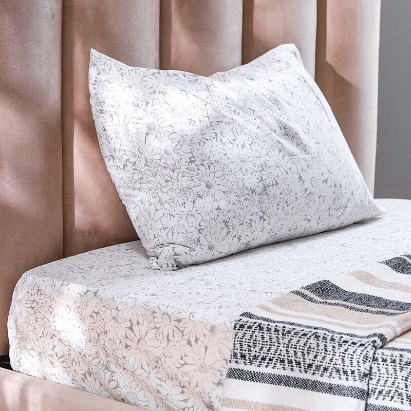 

Danube Home Shoreline Marbles Fitted 100% Cotton Bedsheet, 2 Pieces, Single, Grey