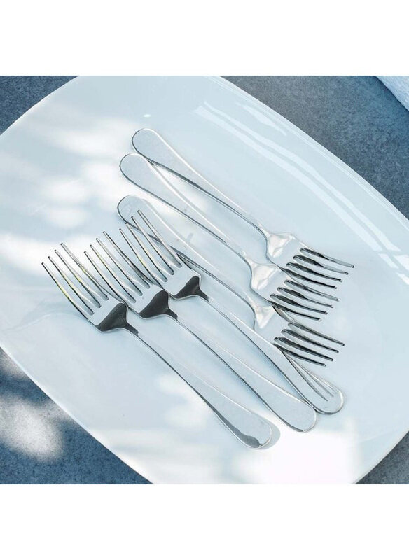

Danube Home Rosemarry 6-Piece Dinner Fork, Silver