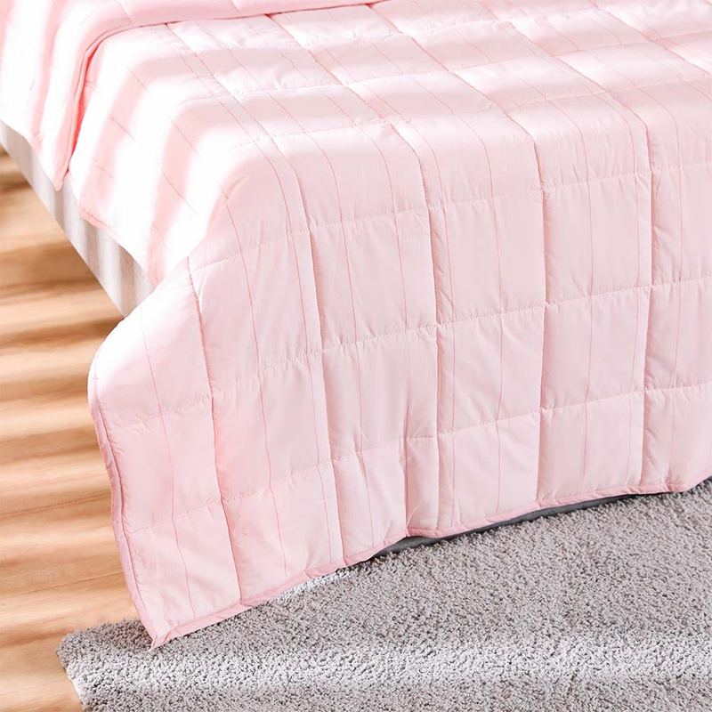 Danube Home 100% Cotton Joy Quilted Bed Spread Cover Set, Fitted Bedsheet with Pillowcases, 6 Pieces, King, Pink