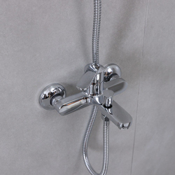 Milano Pia Bath Shower Mixer with Shower Set, Chrome