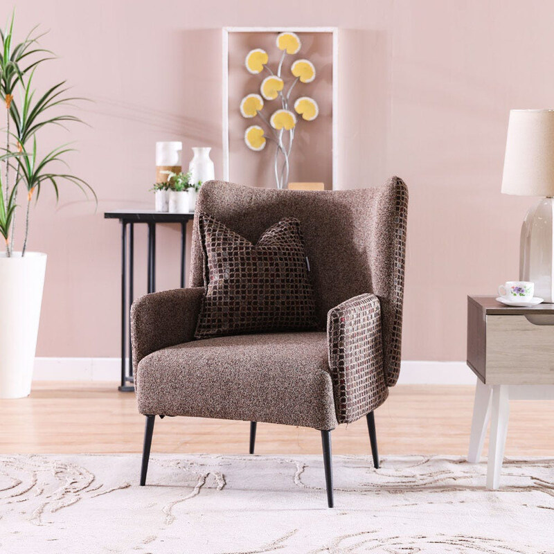 

Danube Home Asya 1 Seater Fabric Sofa, Brown