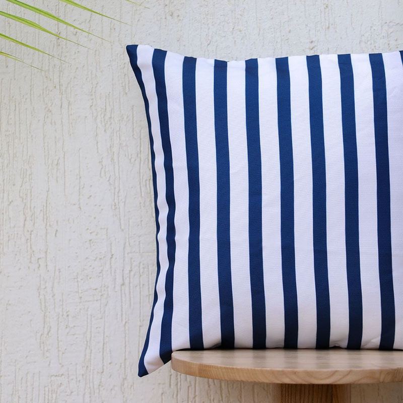 Danube Home Outdoor Amelie Stripe Cushion Summer Spring Pillow, 45 x 45cm, Multicolour