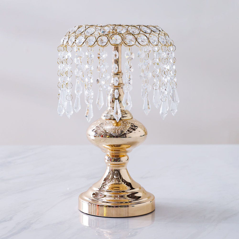 Danube Home Seletti Crystal Candle Holder, Gold