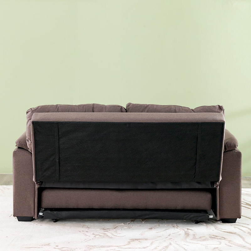 Danube Home Balmond 3 Seater Fabric Sofabed, Brown