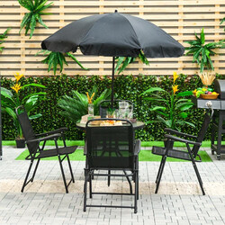 Danube Home 5 Piece Eliza Patio Set, 88 x 76 x 62cm, Black