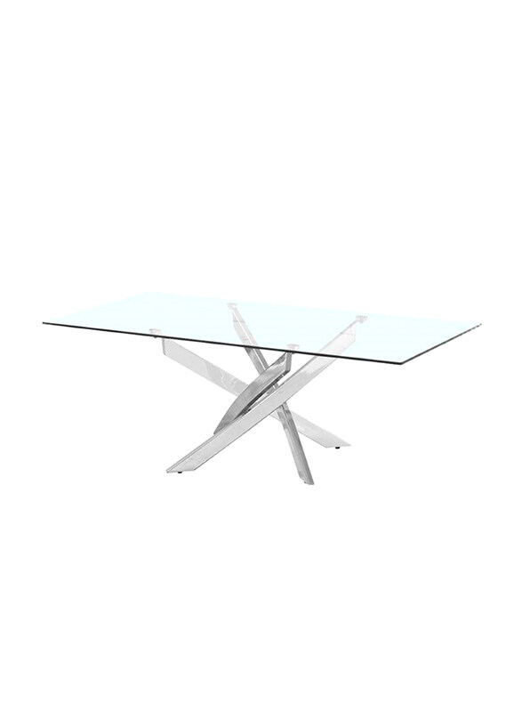 

Danube Home Leonardo Coffee Table, Glass/Chrome