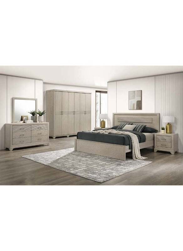 

Danube Home Ryan King Size Bed, Antique Grey Ash Veneer