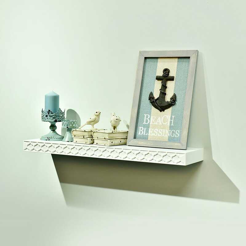 Danube Home Elizabeth Floating Shelf, White