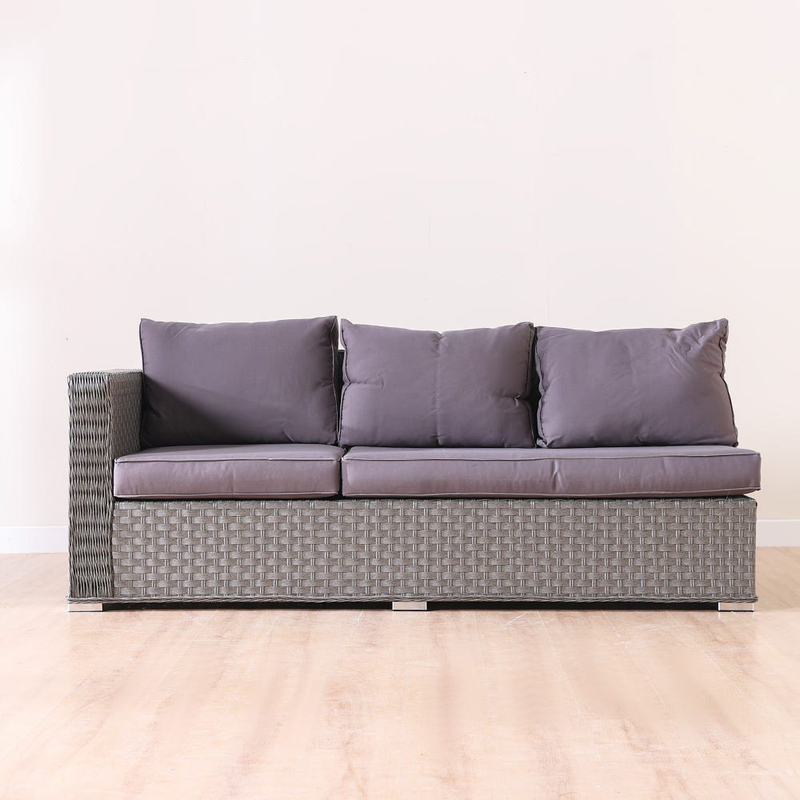 Danube Home 10-Seater Knice Multifunctional Metal Frame Patio Garden Modern Design Garden Lounge Sofa Set, Grey