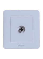 Milano Satellite Outlet Switch, White