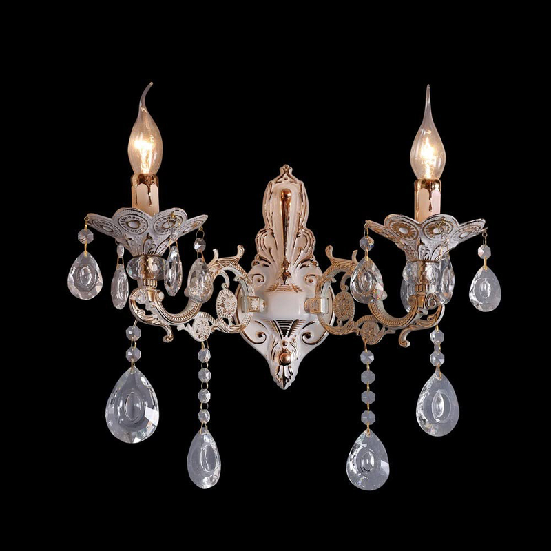 Danube Home Falak Candle Wall Brackets Chandelier, Gold