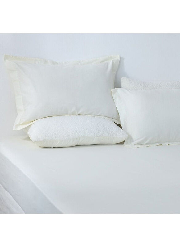 

Danube Home 3-Piece Bliss Cotton Duvet Cover Set, Super King, White