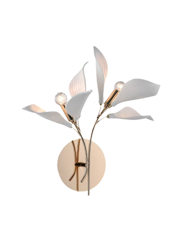 

Danube Home Cecilia Wall Bracket, Ceramic + Metal, D 60 x H 120 x W 60, E14, Golden