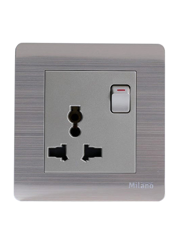 Danube Home Milano 16A Universal Switched Socket, Gold