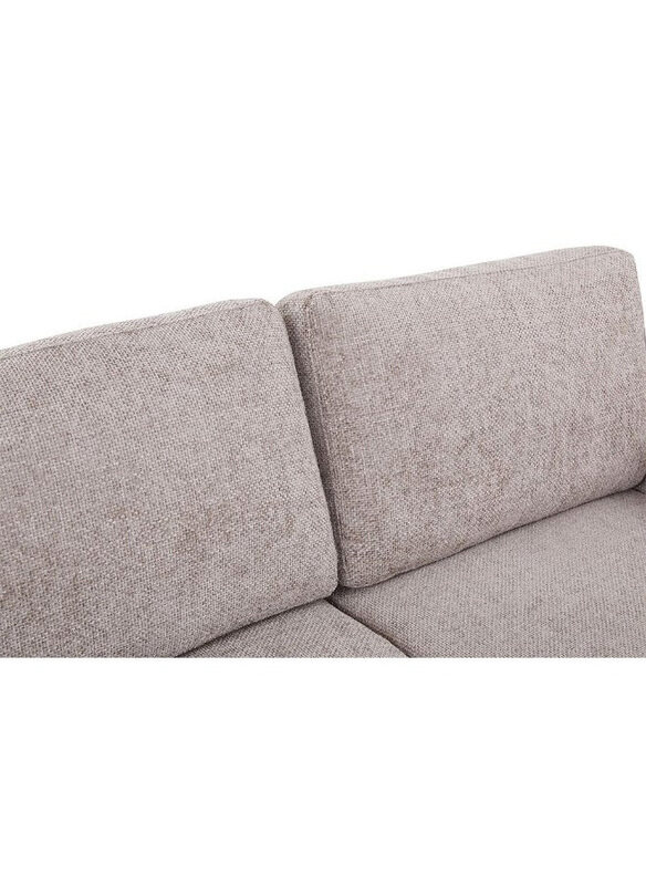 

Danube Home Odum 2 Seater Fabric Sofa with Right Arm, Brown