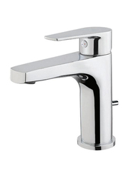 Danube Home Milano King Basin Mixer with Pop Up Waste, 9203, Silver