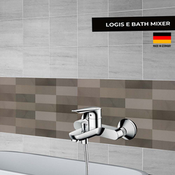 Danube Home Hansgrohe Logis E Bath Mixer for Exposed Installation, Chrome