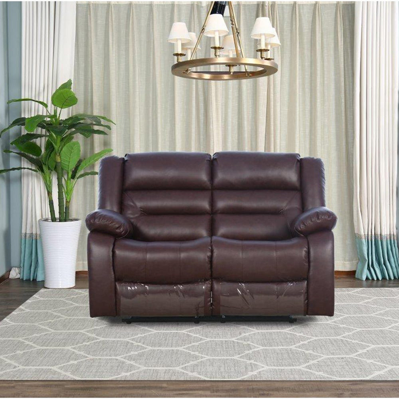 Danube Home Allende 2 Seater Fabric Motion Recliner, Brown