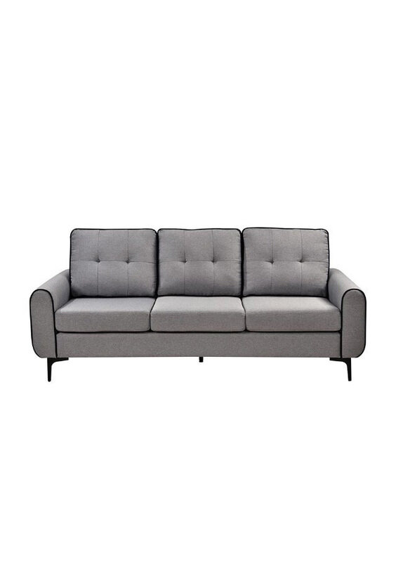 

Danube Home Melba 3 with 2 Fabric Sofa Set, Grey