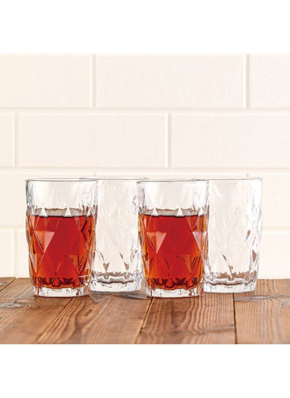 

Danube Home 4-Piece 230ml Minetta Tumbler Glass Set, Clear