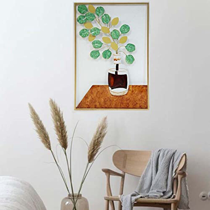 

Danube Home Alayna Eucalyptus Metal Wall Dcoration, Multicolour