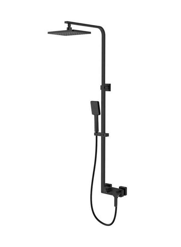 

Danube Home Milano Hope Rain Shower Column Complete Set, Black