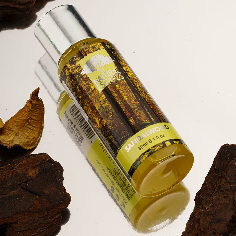Danube Home Natural Escapes Sandalwood Fragrance Oil, 30ml, Gold