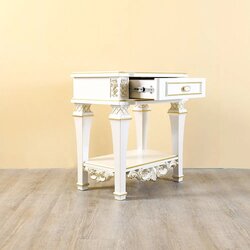 Danube Home Celia Night Stand, Cream/Golden