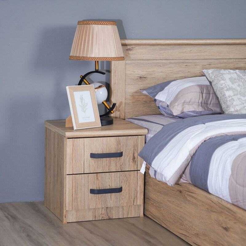 

Danube Home Raymond Summer Oak Night Stand Set of 2, 480 x 395 x 615mm, Brown