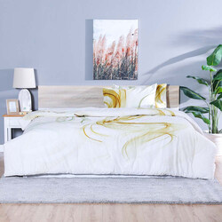 Danube Home 3-Piece Shoreline Gingham Comforter 100% Cotton Bedding Set, 2 Pillow Cover, 1 Bedsheet Bedroom, Queen, Grey