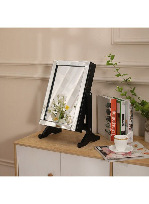 

Danube Home Nemya Small Jewellery Cabinet with Mirror, Black
