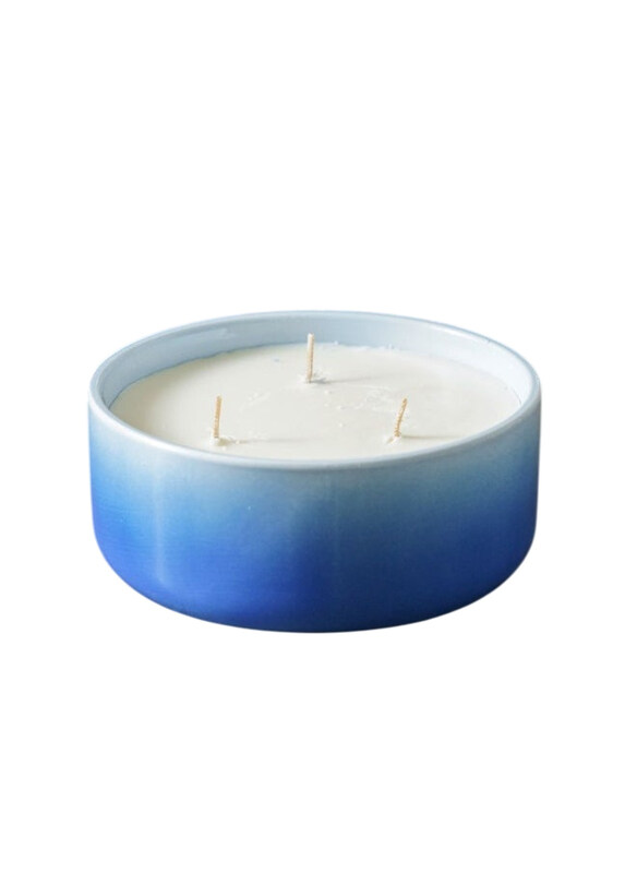 

Danube Home Amara Ceramic Candle Holders, Blue