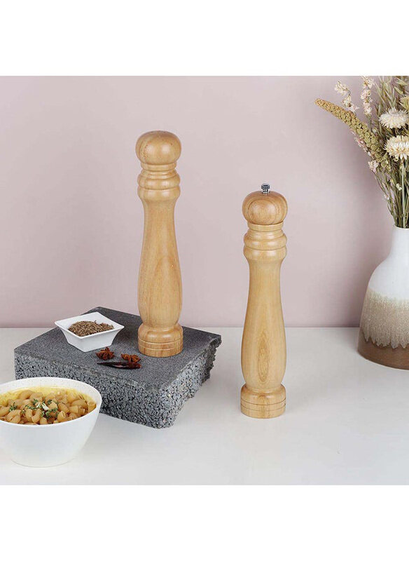 

Danube Home Loretta Pepper Mills & Salt Shakers Set, Beige