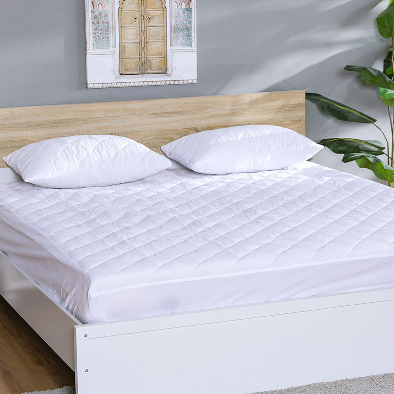 Danube Home Quilted King Size Mattress Protector, White
