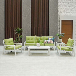 Danube Home Atlas 5-Seater Outdoor Sofa Set, 4 Pieces, Green