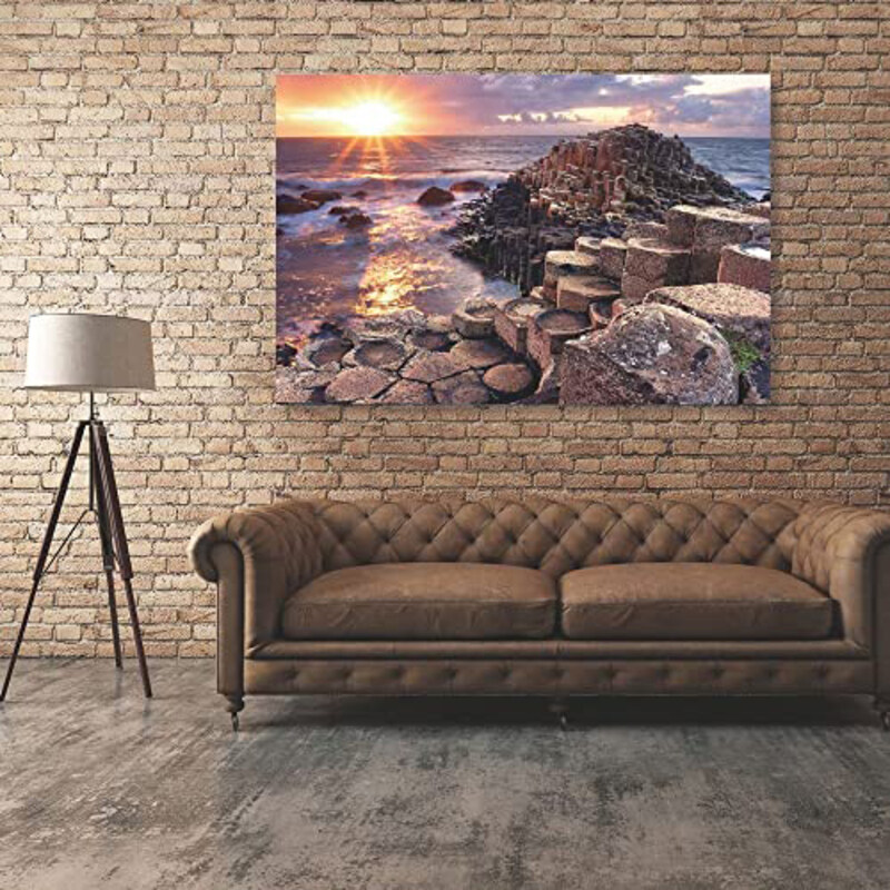 

Danube Home Diana Beautiful Sunrise Tempered Glass Wall Art, Multicolor