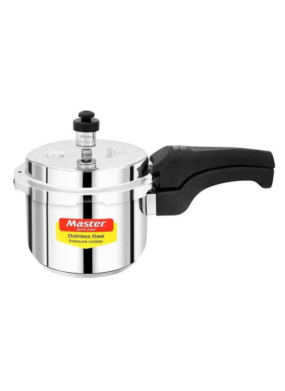 

Danube Home 1.5L Master Stainless Steel Outer Lid Pressure Cooker, Silver