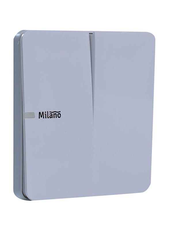 Milano 10A 2 Gang 2 Way Switch, White