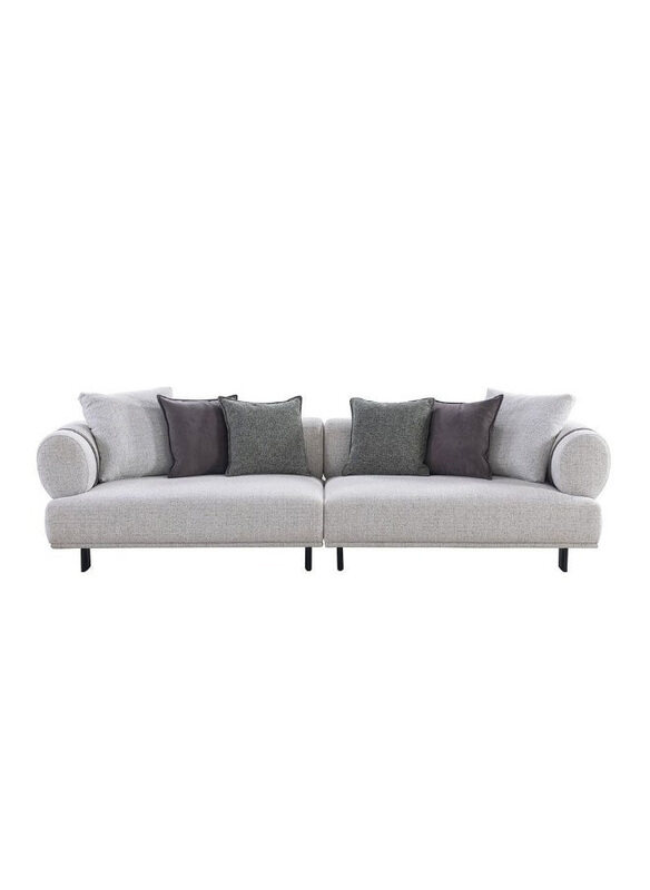 

Danube Home Elizar 4 Seater Modern Design Fabric Sofa, Beige