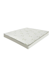 Danube Home Luxury Memory Foam Topper-Kl Polycotton Support Mattress And Protector, 150cm, White