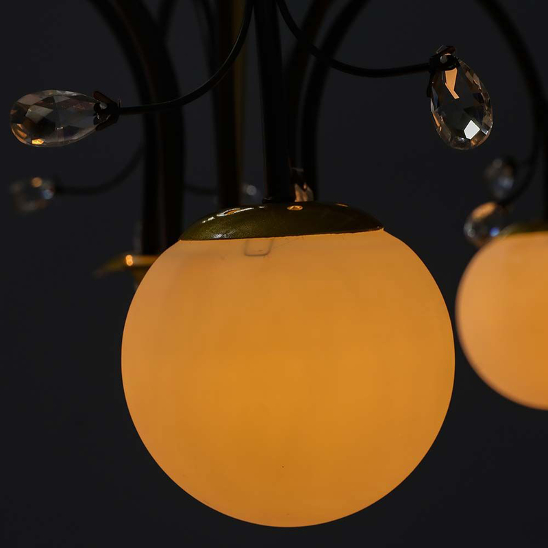 Danube Home Adam Mx Modern Hanging Chandelier with 8 Light Bulb Holders, Black
