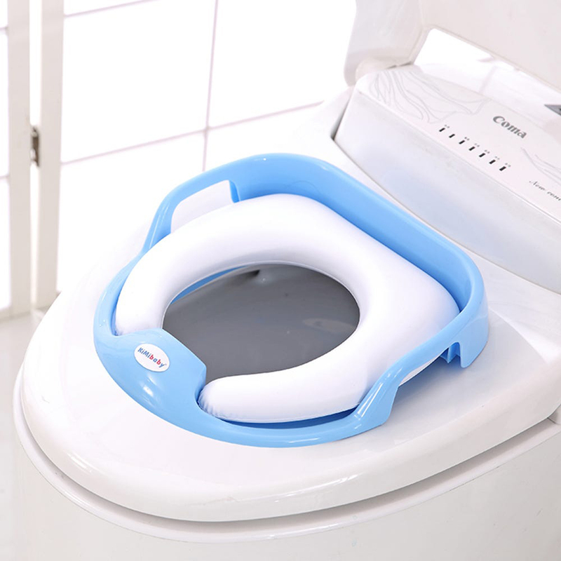 Milano Baby Toilet Seat, White/Light Blue