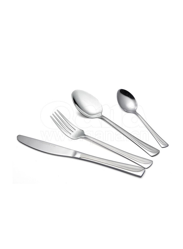 

Danube Home 24-Piece Tennessee Stainless Steel 201 Cutlery Set, 812000600510, Silver