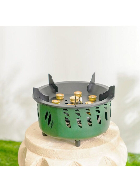 

Danube Home 7-Burner Camping Stove with Storage Bag, Green/Black