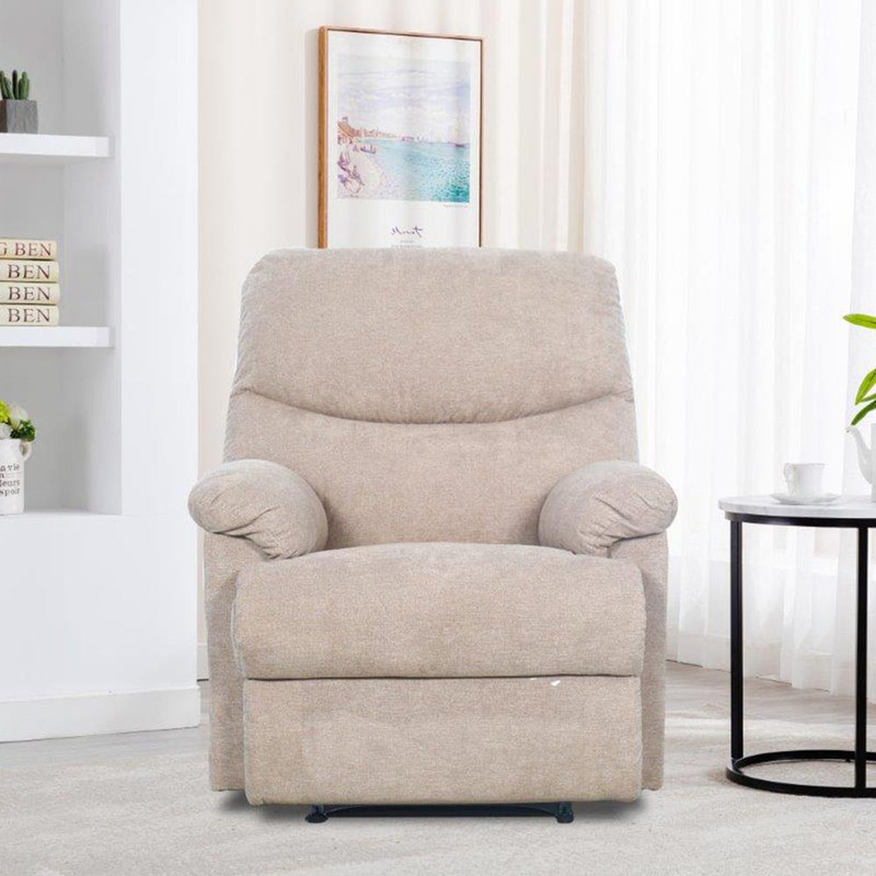 Danube Home Baltimore 1 Seater Fabric Motion Recliner, Light Brown