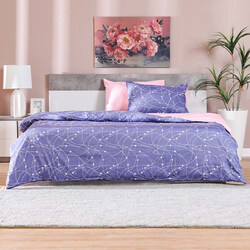 Danube Home 3-Piece Viviana Verse King Duvet Cover Set, 1 Duvet Cover + 2 Pillow Cover, Purple