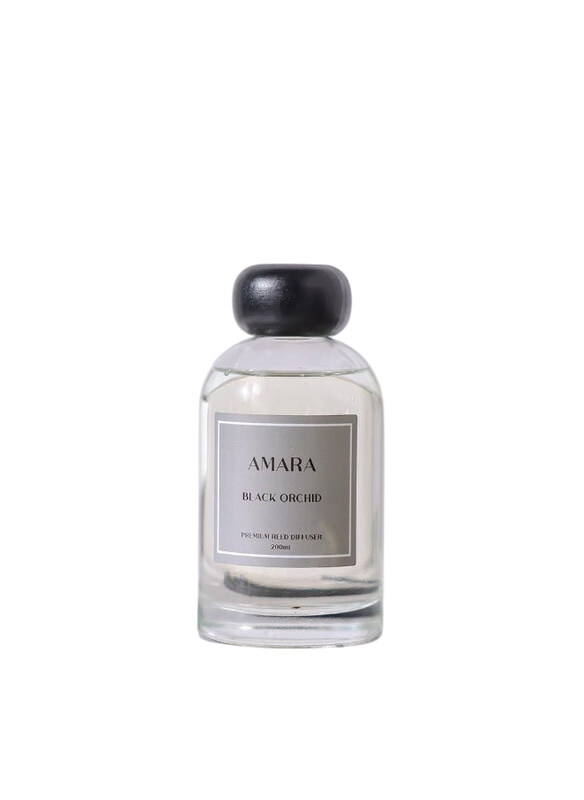 

Amara Black Orchid Luxury Scented Diffuser, 200ml, Clear