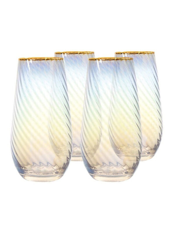 

Danube Home 4-Piece 550ml Youthfulbite High Ball Glass Set, Clear