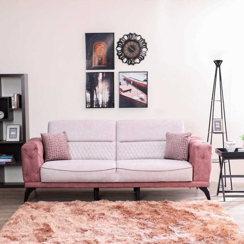 Danube Home Mistral 3 Seater Fabric Sofa, Multicolour