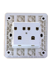 Danube Home Milano 10A 4 Gang 1 Way Switch, Gold